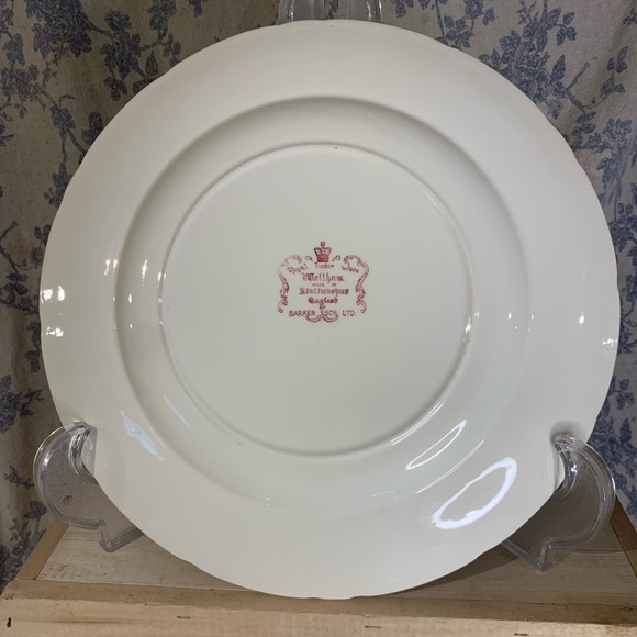 VTG Set of 2 Barker Bros Royal Tudor Ware Waltham 10" Plates Pair Transferware - Picture 5 of 14